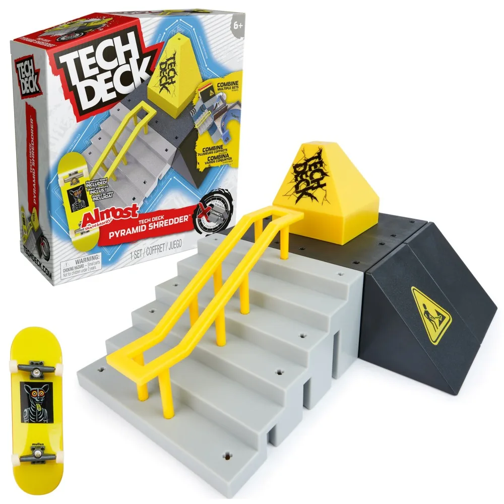 Spin Master 13896 20141008 — Tech Deck X-Connect «Pyramid Shredder» — стартовый набор рампы с фингербордом Almost 20141008