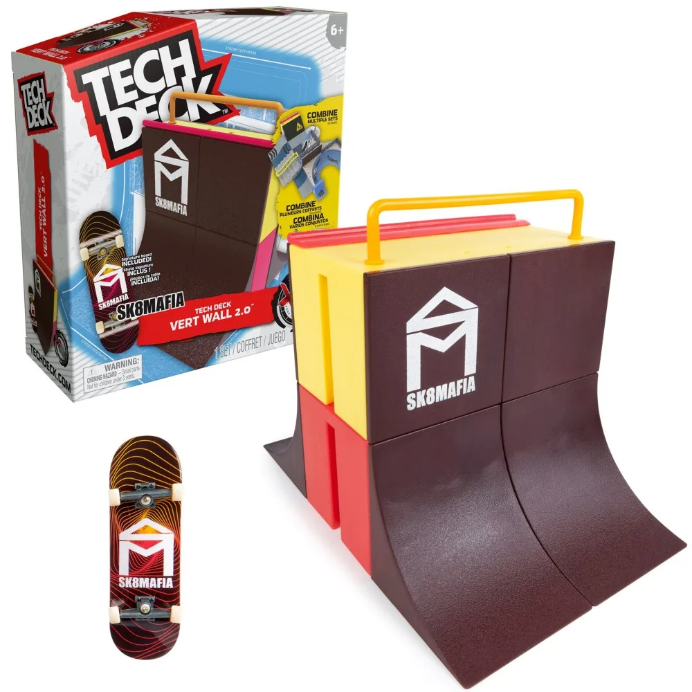 Spin Master 13896 20141010 — Tech Deck X-Connect «Vert Wall 2.0» — стартовый набор рампы с фингербордом SK8MAFIA 20141010