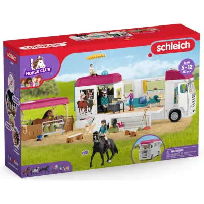 Schleich S 42619 — Автомобиль для перевозки коней с кемпером