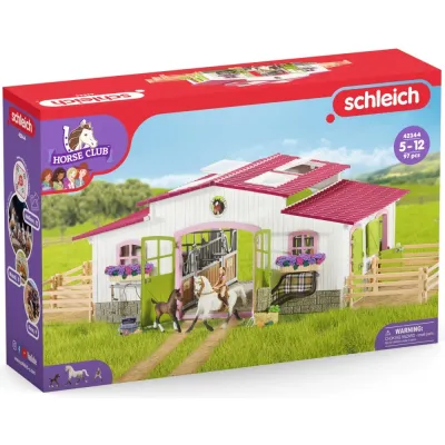 Schleich - Стойло бело-розовое с аксессуарами 42344