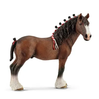 Schleich S 13808 — Фигурка лошади породы клейдесдаль (мерин)