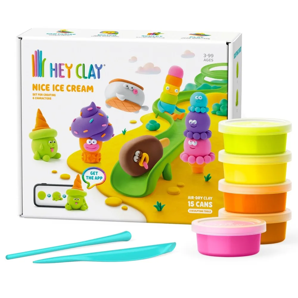 Набор для лепки Hey Clay HCL15029 Мороженое 15 шт. с аксессуарами HCL15029