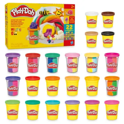 Hasbro F9820 — Набор с пластилином Play-Doh Цветной микс 22 шт. F9820