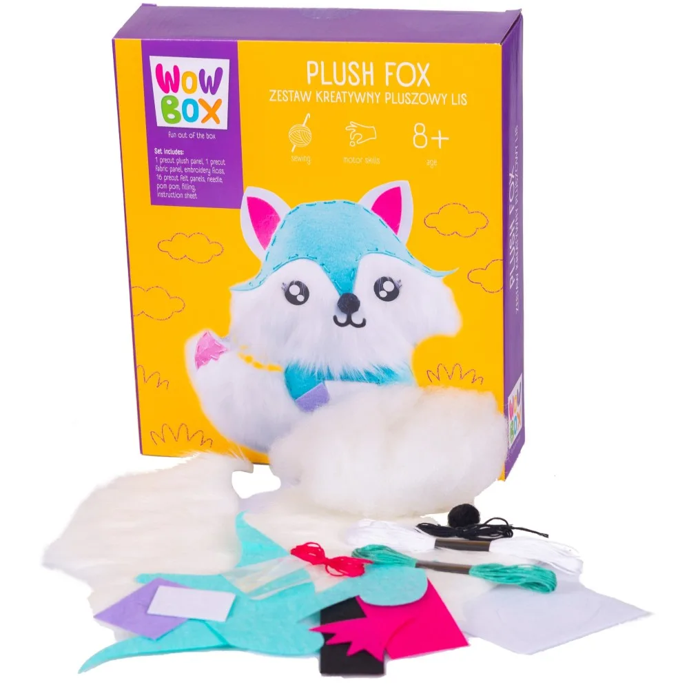 TM Toys WOW0273 — Творческий набор WOW BOX Плюшевый лис для вышивания WOW0273