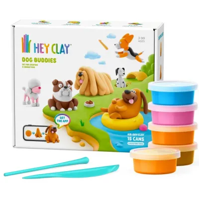HEY CLAY - Пластилиновая масса PSI ДРУЗЬЯ 15-пак + аксессуары HCL15030