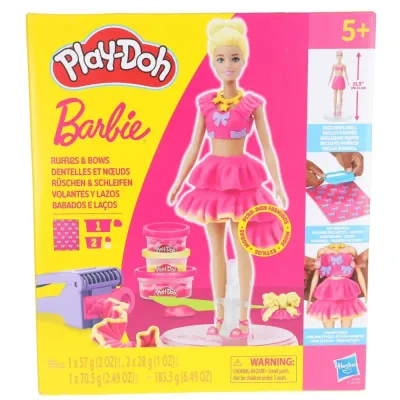 OUTLET Play-Doh - Пластилин BARBIE FASHIONISTA Бантики + кукла G1361