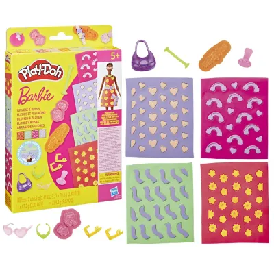 Hasbro G1363 — Набор с пластилином Play-Doh Barbie Цветочные узоры G1363