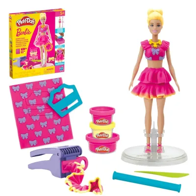 Play-Doh - Пластилин BARBIE FASHIONISTA Бантики + кукла G1361