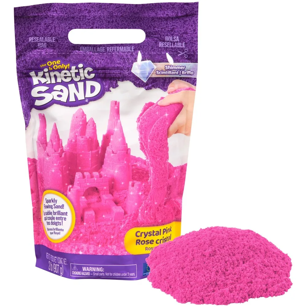Spin Master 71489 20126557 — Кинетический песок Kinetic Sand Блестящий розовый 907 г 20126557