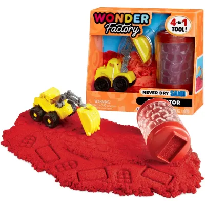 MGA Wonder Factory - Строительная машина + красный песок Never Dry Sand 532941