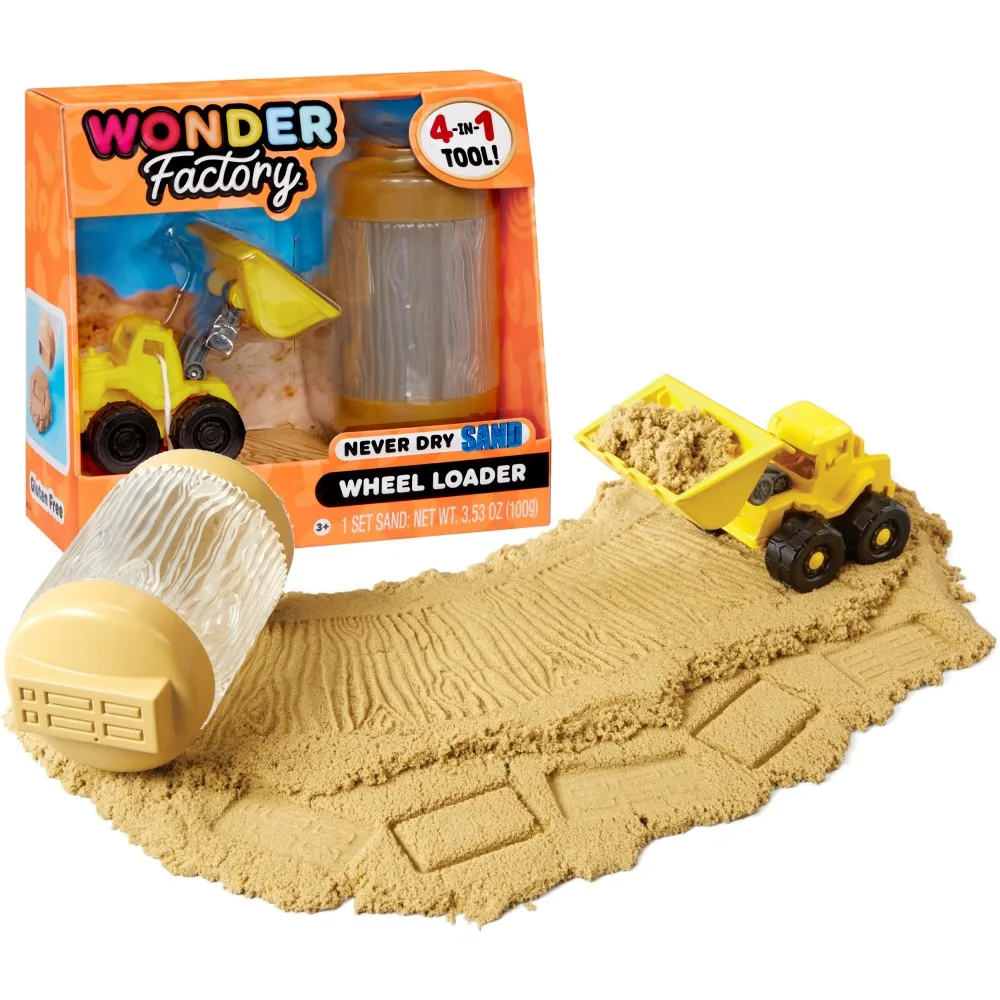 MGA Entertainment 595168 532927 — Набор с песком Wonder Factory Строительная машина Never Dry коричневый 532927