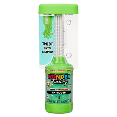 MGA Entertainment 595106 532248 — Набор для лепки Wonder Factory масса Never Dry с экструдером зелёный 532248