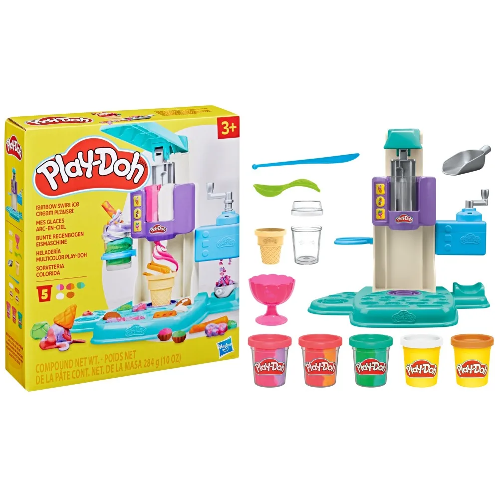 Hasbro G0028 — Набор с пластилином Play-Doh Мороженое Радужные завитки G0028