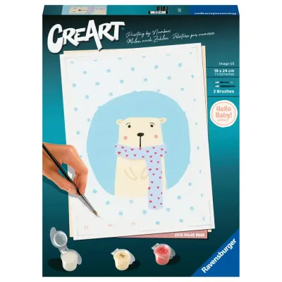 Картина по номерам Ravensburger CreArt 236527 Белый медведь 236527