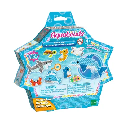 Epoch 31769 — Дополняющий набор Aquabeads Бусины-звёздочки океан 600 шт. 31769