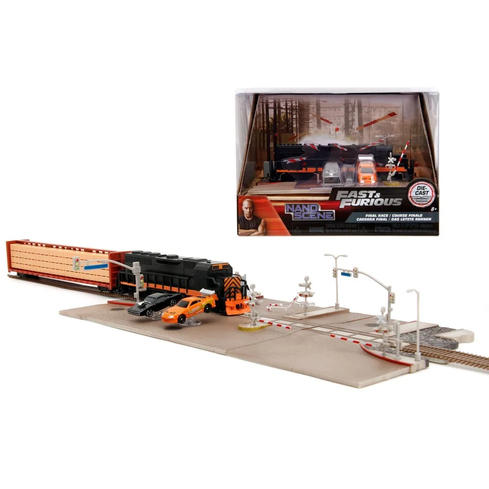 Jada Toys 3349153 — Коллекционная модель JADA Fast & Furious диорама «Гонка с поездом» 1:24 3349153
