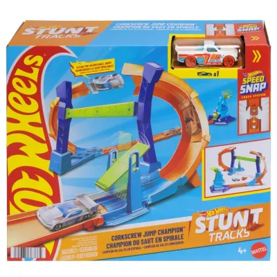 Mattel JLM91 — Трасса Hot Wheels «Мастерский скок с петлёй» с 1 машинкой JLM91