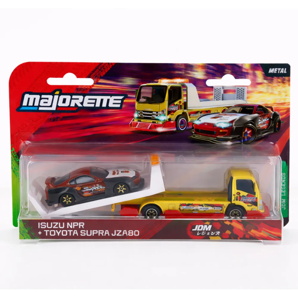 Набор Majorette JDM Legends Isuzu NPR 4103000 1 с Honda S2000 на автовозе 4103000