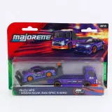 Набор Majorette JDM Legends Isuzu NPR 4103000 2 с Nissan Silvia (S15) на автовозе 4103000 — фото 1