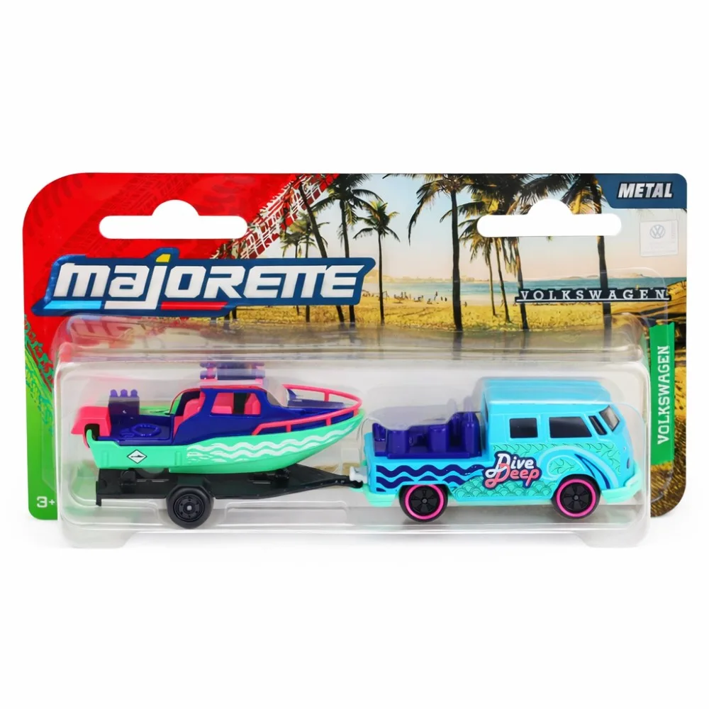Набор Majorette Volkswagen T 4102000 43 1:64 с кемпинговым прицепом 4102000