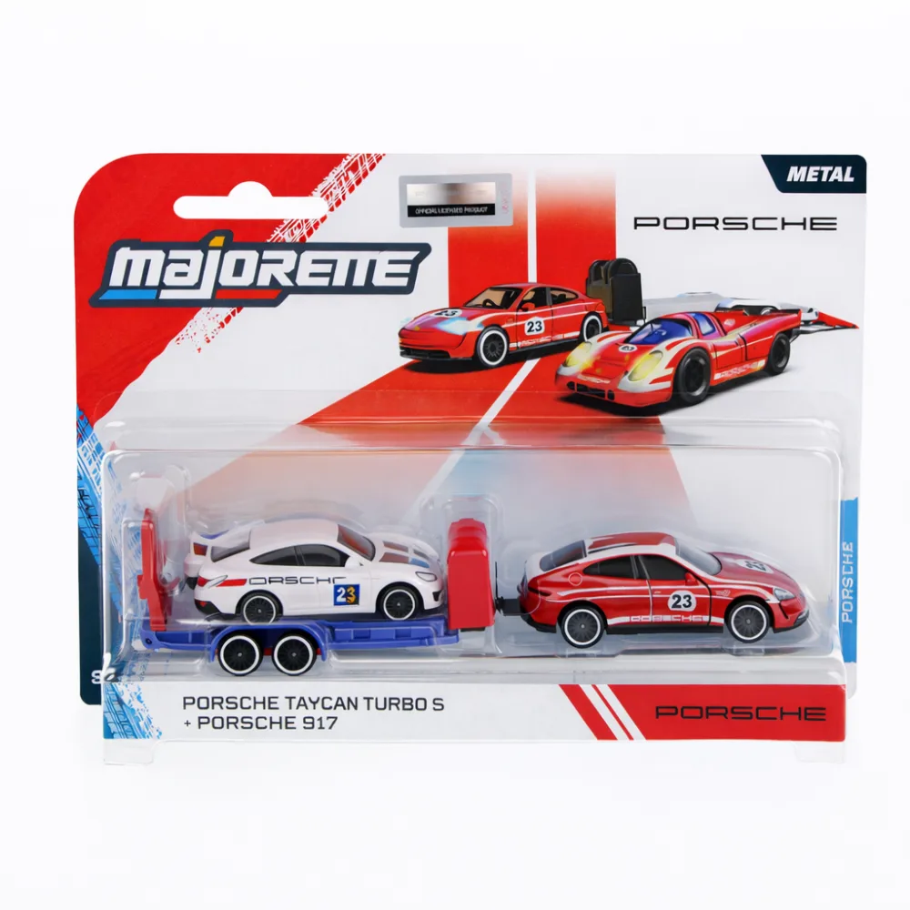 Набор Majorette 2103001 1 Два металлических автомобиля Porsche Cayenne 1:64 с автовозом 2103001