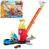 Mattel JHL95 — Трасса Hot Wheels «Супер пожарная часть» с 1 машинкой JHL95 — фото 1