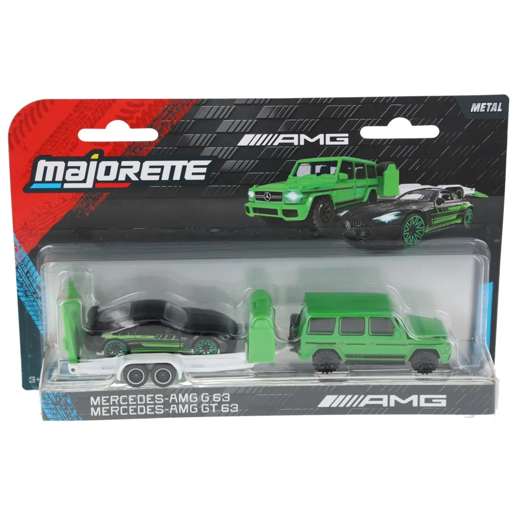 Набор Majorette 2103000 A Два металлических автомобиля Mercedes-AMG 1:64 с автовозом 2103000