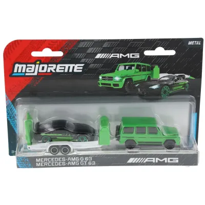 Набор Majorette 2103000 A Два металлических автомобиля Mercedes-AMG 1:64 с автовозом 2103000