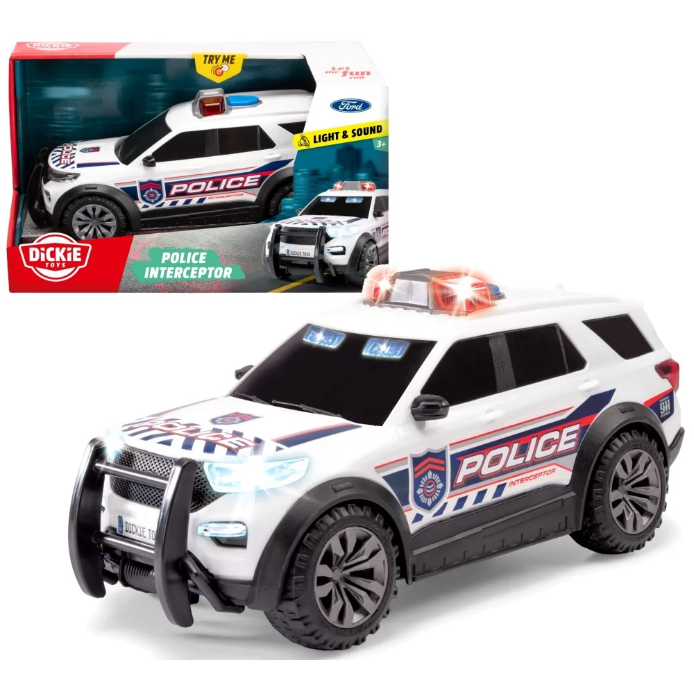 Dickie SOS - Полицейский автомобиль FORD INTERCEPTOR 27,5 см Свет и звук 3714025