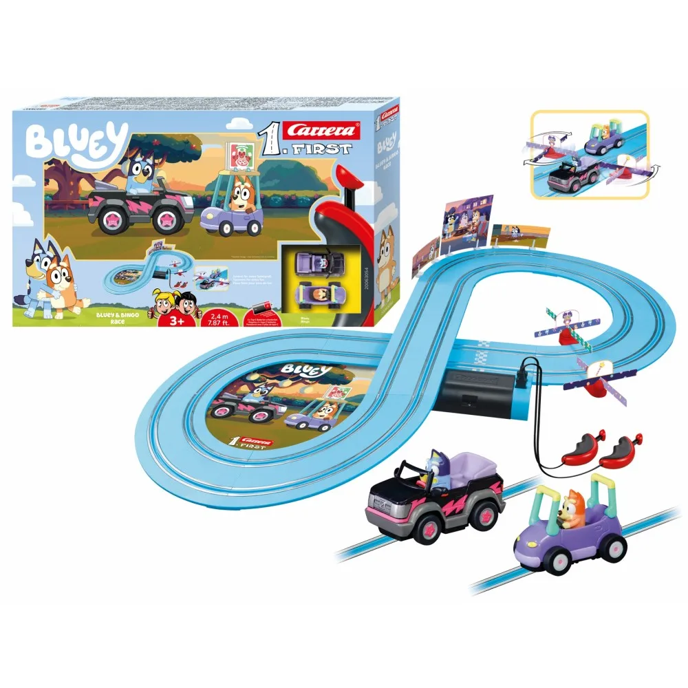 Гоночная трасса Carrera 63054 1.First «Bluey & Bingo Race» 2.4 м с 2 машинками 63054