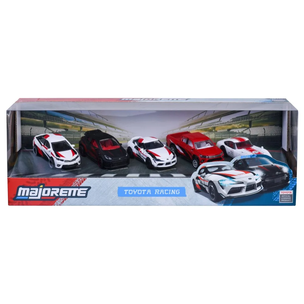 Набор Majorette 2105003 Пять металлических автомобилей Toyota Racing 1:64 2105003