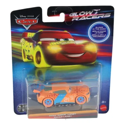 Mattel HPG76 HPJ95 — Машинка Disney Тачки Райан Лейни, светящаяся в темноте HPJ95