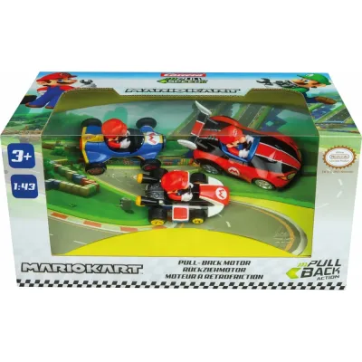 Carrera Pull & Speed - Три машинки Nintendo Mario Kart 3-пак 13016