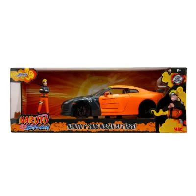 Jada Naruto - Металлическая машина 2009 Nissan GT-R + фигурка Наруто Узумаки 3255054