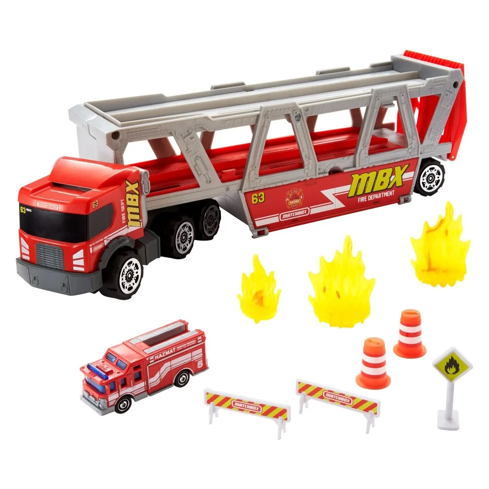 Mattel GWM23 — Транспортёр Matchbox с пожарной машиной GWM23