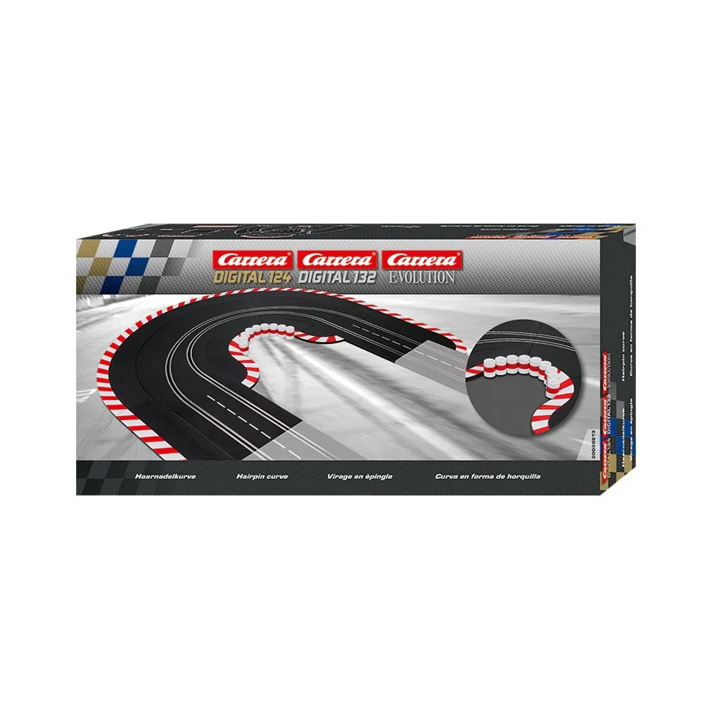 Поворот с шиканой и шинными барьерами Carrera Digital 20613 124/132, 63 детали 20613