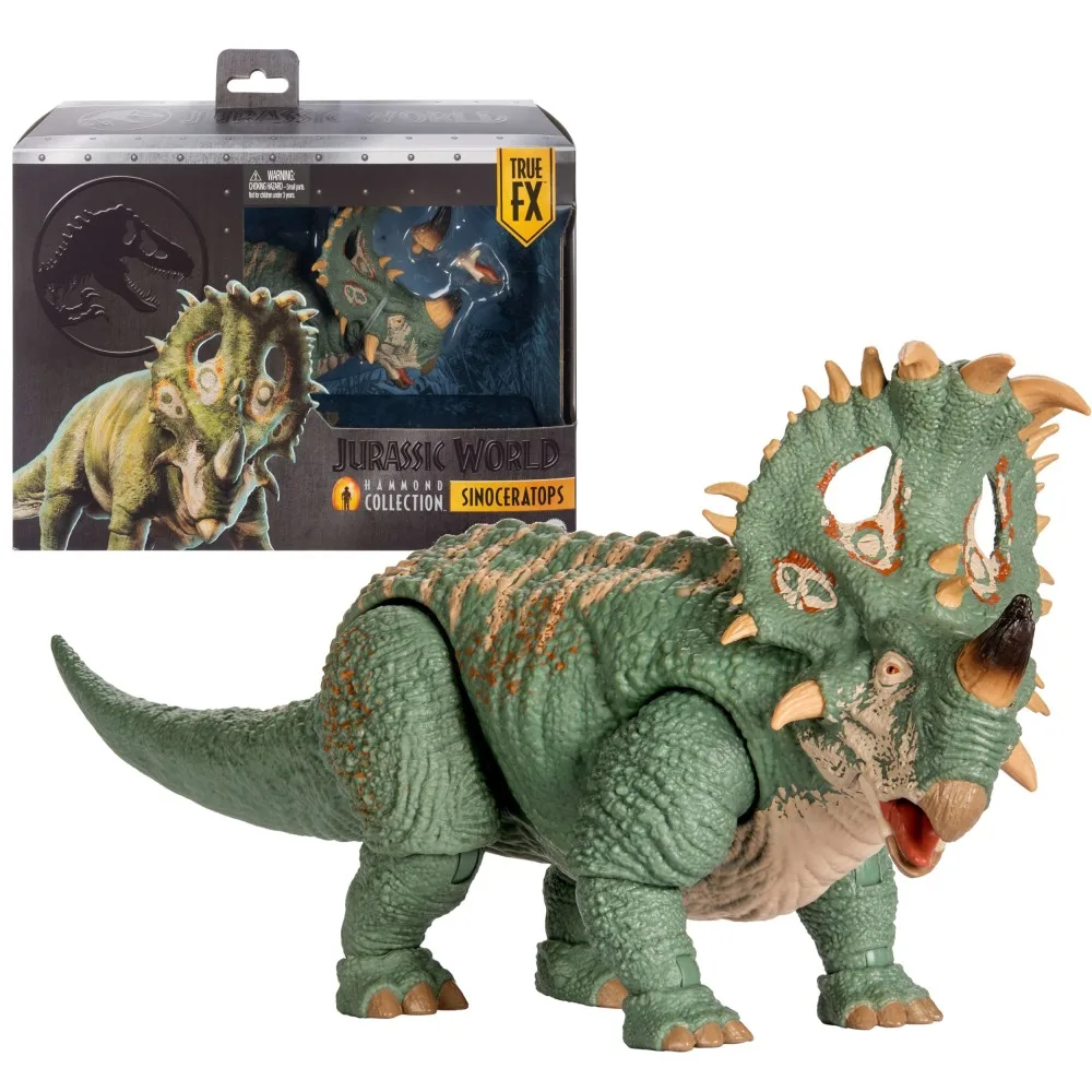 Mattel JKG88 — Динозавр Синоцератопс 30 см, коллекция Хаммонда Мир Юрского периода JKG88