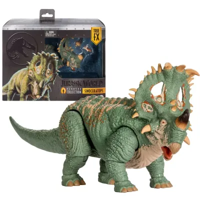 Mattel JKG88 — Динозавр Синоцератопс 30 см, коллекция Хаммонда Мир Юрского периода JKG88