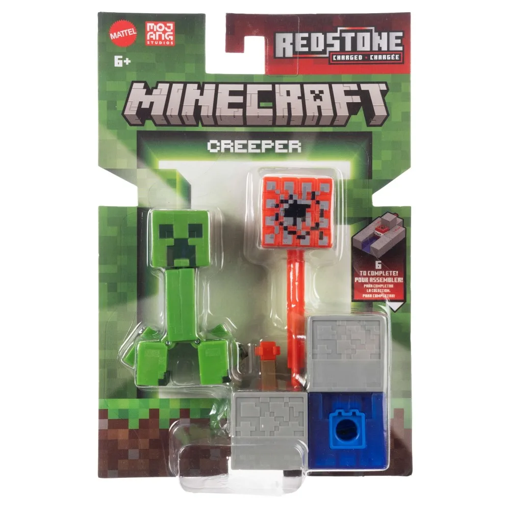 Mattel GTP08 JJR92 — Фигурка Крипер 8 см (серия Redstone) Minecraft JJR92