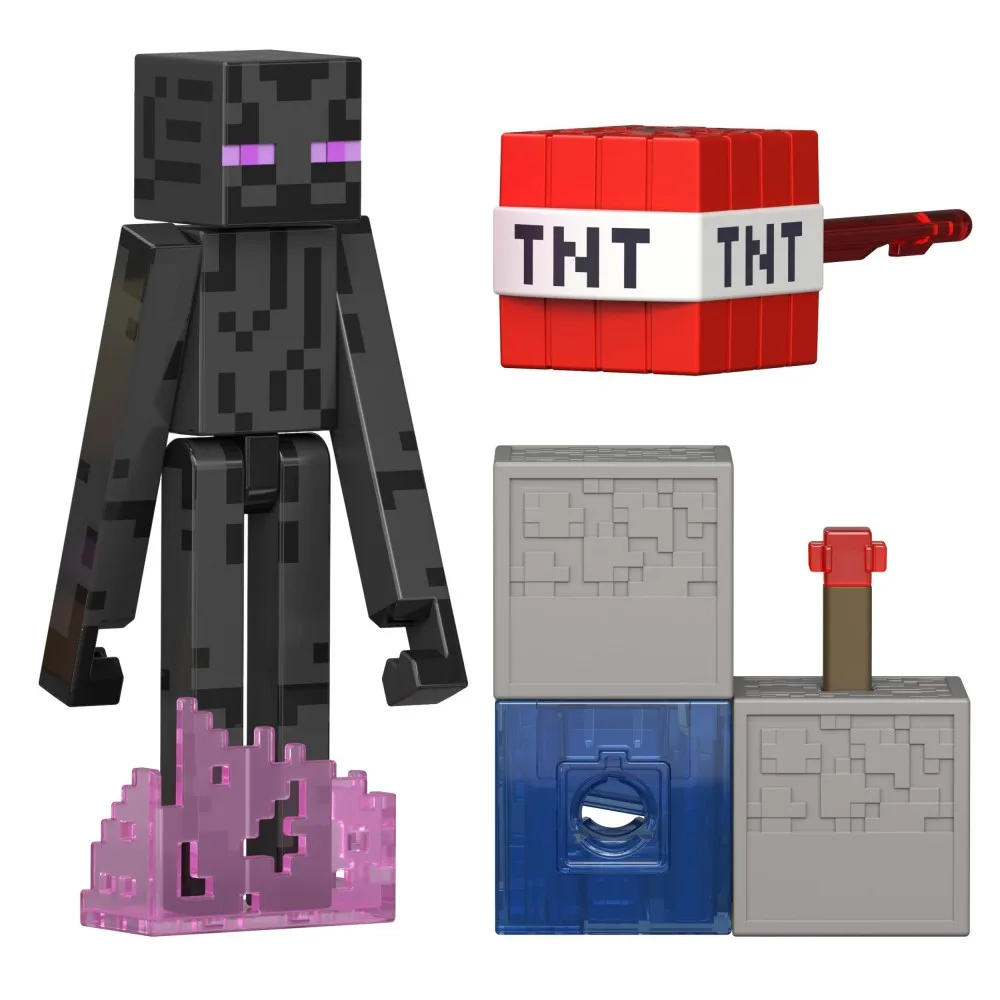Mattel GTP08 JJR88 — Фигурка Эндермен 8 см (серия Redstone) Minecraft JJR88