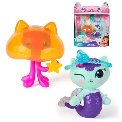 Spin Master 6074329 — Две фигурки: Русалочка-кошечка и котёнок Медуза Кукольный домик Габби 6074329