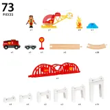 BRIO World - Большая деревянная железная дорога ПОЖАРНАЯ СЛУЖБА Набор MEGA SPIRALA 73 элемента 36114 — фото 4