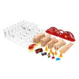 BRIO World - Большая деревянная железная дорога ПОЖАРНАЯ СЛУЖБА Набор MEGA SPIRALA 73 элемента 36114 — фото 8