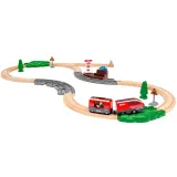 BRIO 36102 «BRIO World Деревянная железная дорога с инерционным поездом, 28 деталей» 36102 — фото 3