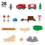 BRIO 36102 «BRIO World Деревянная железная дорога с инерционным поездом, 28 деталей» 36102 — фото 8