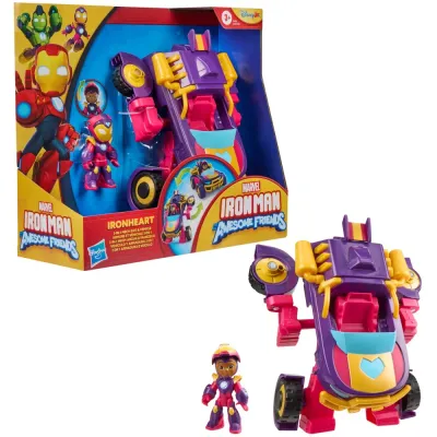 Hasbro G1258 G1476 — Робот-мех 2-в-1 Iron Heart с фигуркой Marvel: Железный человек и суперкоманда G1476