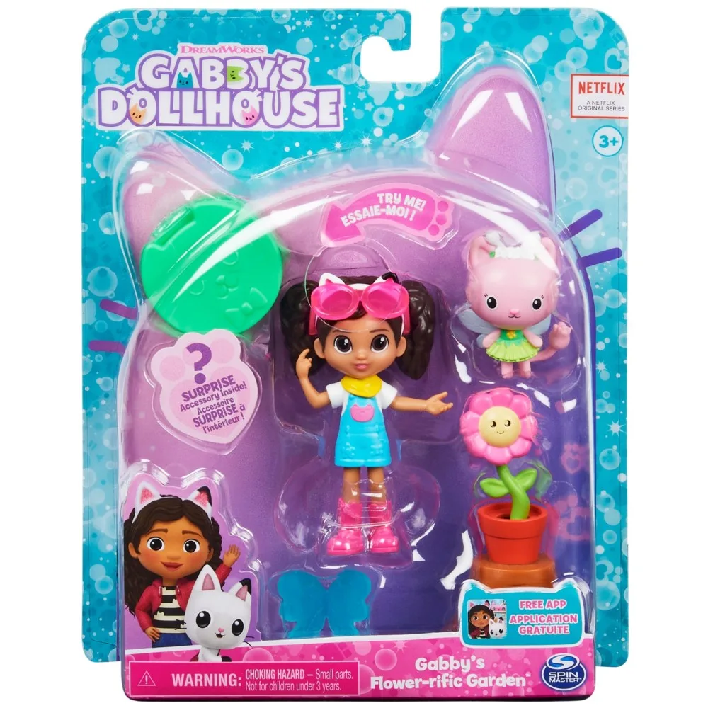 Spin Master 36205 20133471 — Цветочный сад, набор с фигуркой котика и аксессуарами Кукольный домик Габби 20133471