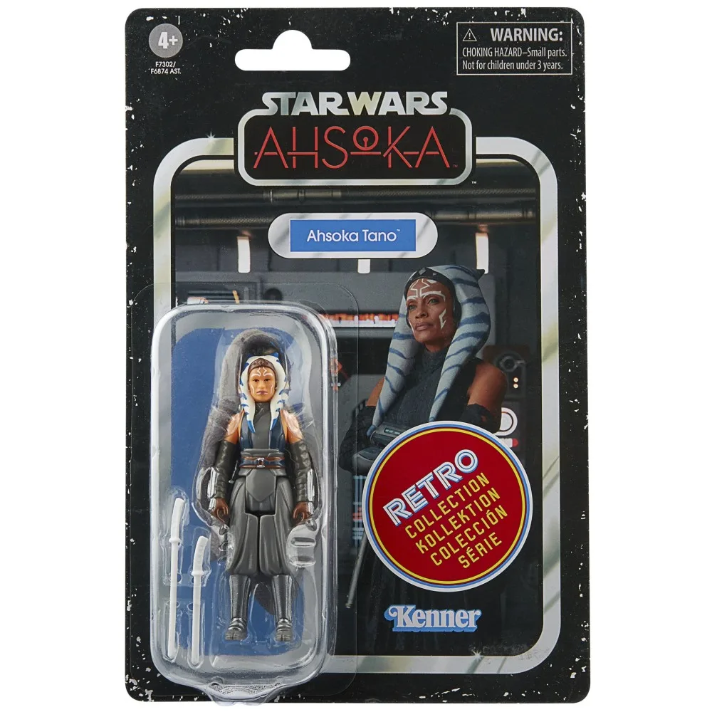 Hasbro F6874 F7302 — Коллекционная фигурка «Асока Тано» 9,5 см Retro Star Wars F7302