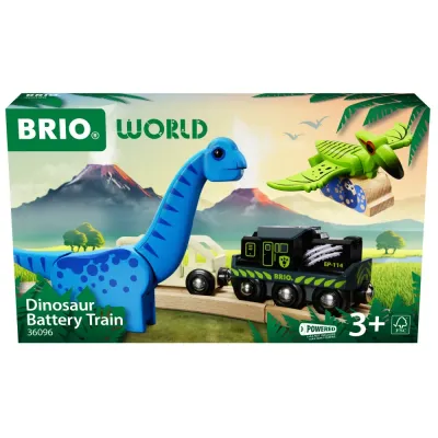 BRIO 36096 «Поезд на батарейках, набор Dino с динозаврами» 36096