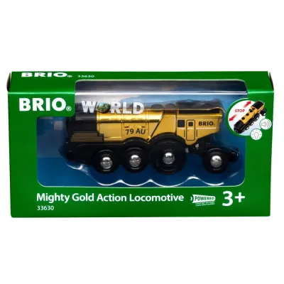 BRIO 33630 «BRIO World Локомотив цвета металлического золота на батарейках» 33630